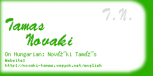 tamas novaki business card